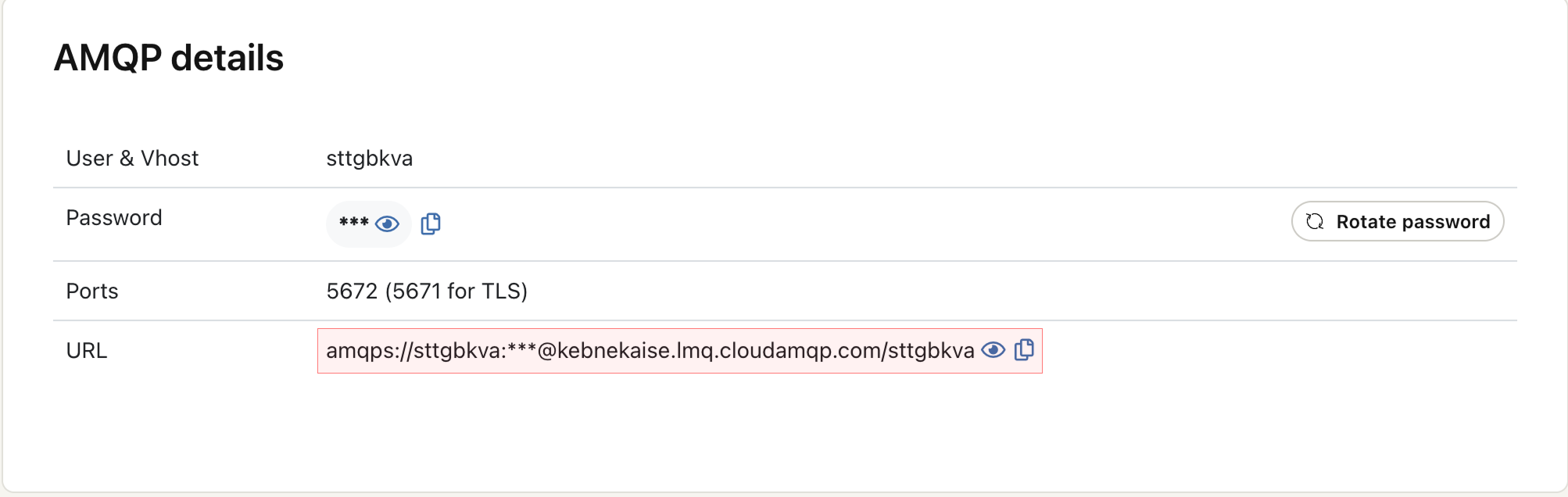 AMQP URL