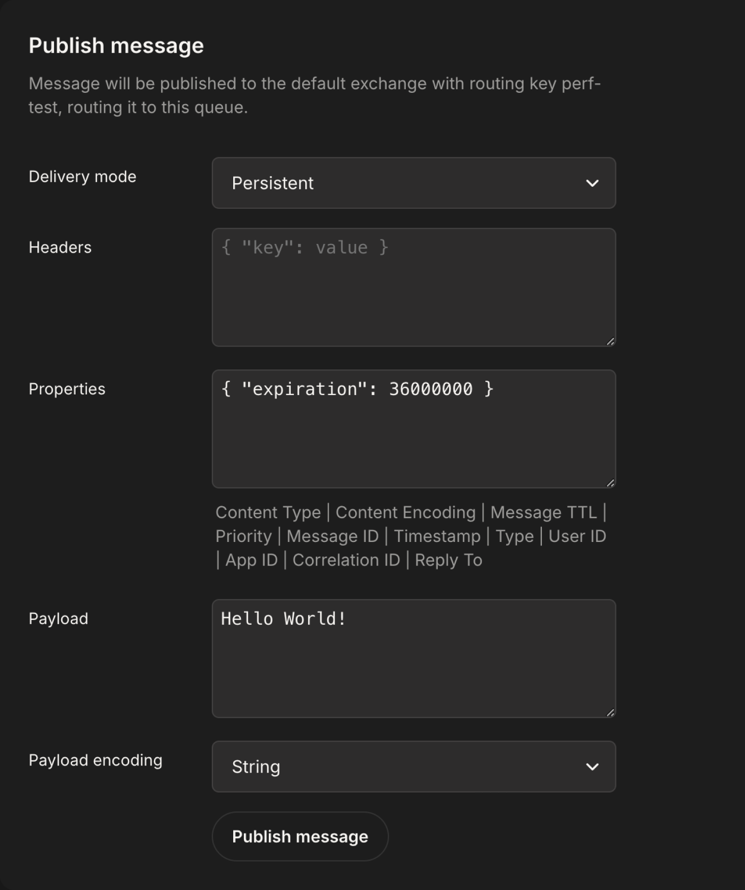 Setting  arguments via Management Interface