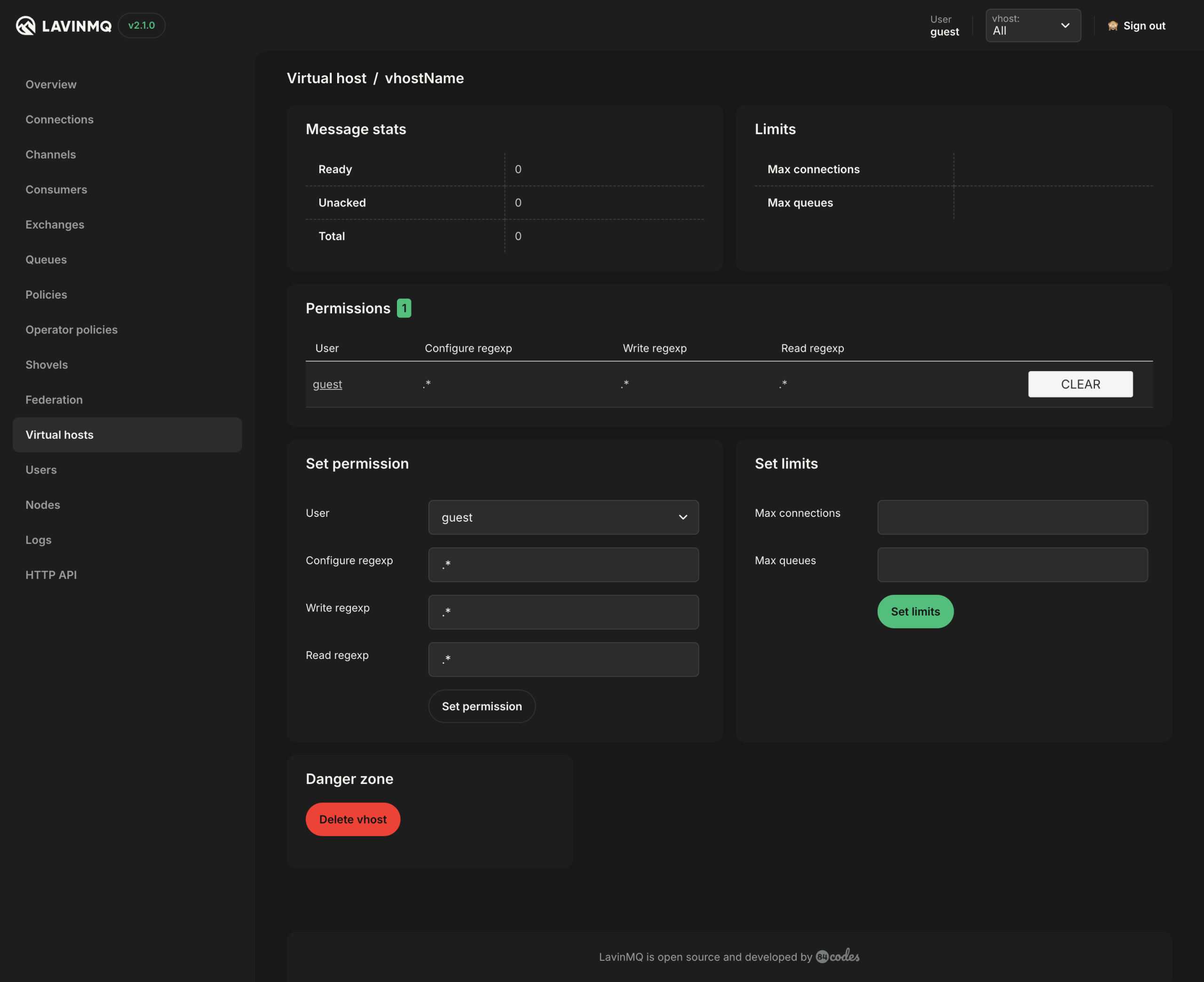 virtual host details