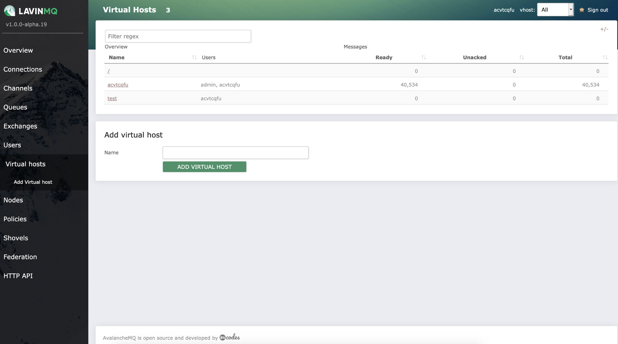 Management Interface vhost